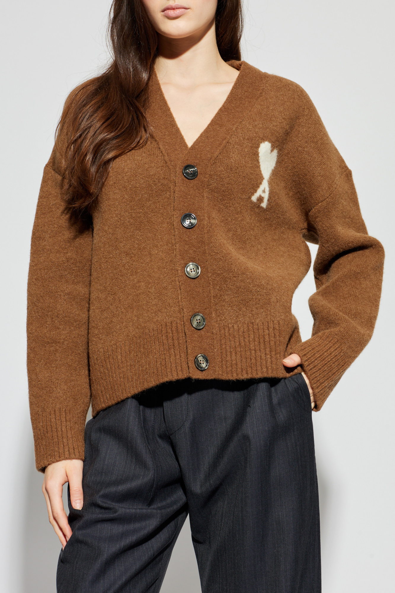 Ami Alexandre Mattiussi Cardigan with logo | Men's | Vitkac